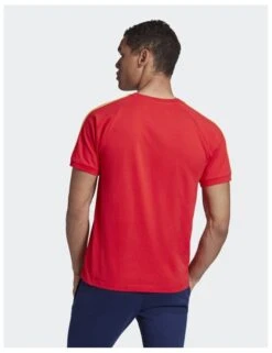 Adidas Originals 3 Stripe Trefoil Tee - Red (Spain) -FatBuddhaStore Clothing 3 stripe trefoil tee red spain p30375 104758 medium
