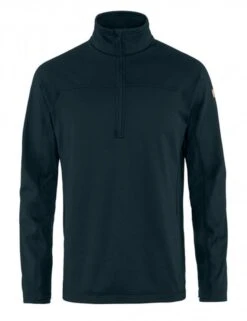 Fjallraven Abisko Lite Half Zip Fleece - Dark Navy -FatBuddhaStore Clothing abisko lite half zip fleece dark navy p35588 116667 medium