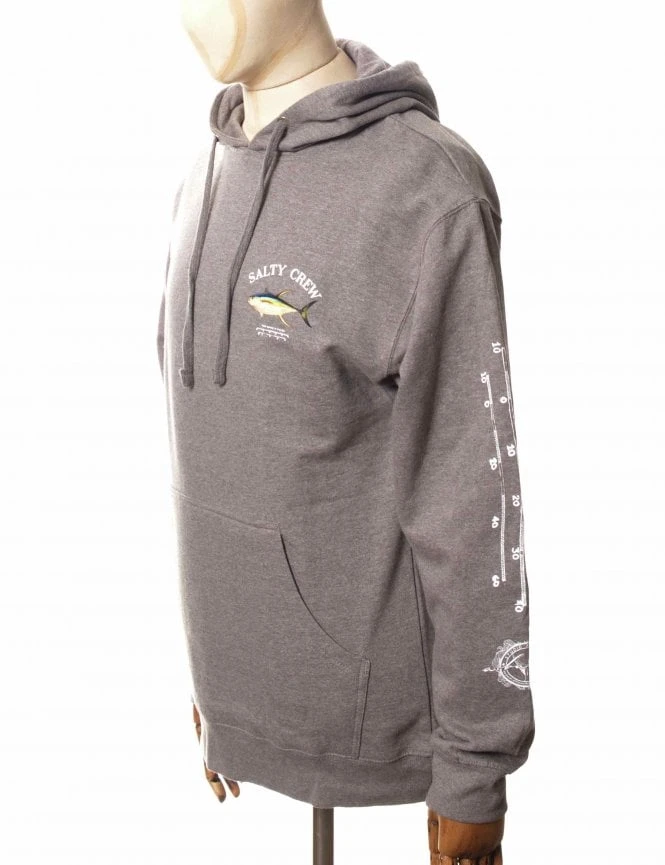AHI Mount Hooded Sweat - Gunmetal Heather Salty Crew AHI Mount Hooded Sweat - Gunmetal Heather -FatBuddhaStore Clothing ahi mount hooded sweat gunmetal heather p30251 103365 medium