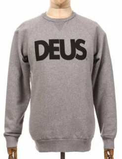 Deus Ex Machina All Caps Crew Sweat - Grey Heather