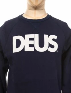 Deus Ex Machina All Caps Crew Sweat - Navy -FatBuddhaStore Clothing all caps crew sweat navy p24730 88350 medium