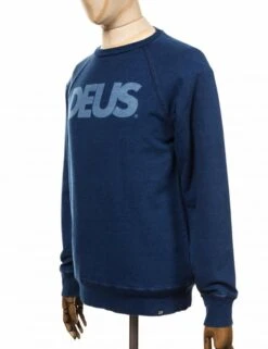 Deus Ex Machina All Caps Indigo Crew Sweat - Dark Indigo 5 Deus Ex Machina All Caps Indigo Crew Sweat - Dark Indigo -FatBuddhaStore Clothing all caps indigo crew sweat dark indigo p23657 84539 medium