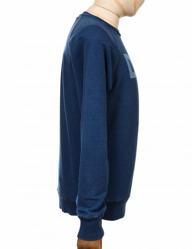 All Caps Indigo Crew Sweat - Dark Indigo Deus Ex Machina All Caps Indigo Crew Sweat - Dark Indigo -FatBuddhaStore Clothing all caps indigo crew sweat dark indigo p23657 84540 medium