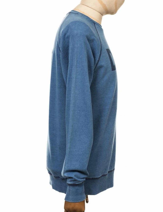 All Caps Indigo Crew Sweat - Light Indigo Deus Ex Machina All Caps Indigo Crew Sweat - Light Indigo -FatBuddhaStore Clothing all caps indigo crew sweat light indigo p23658 84545 medium