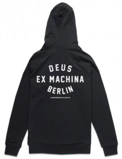 Deus Ex Machina Berlin Address Hooded Sweat - Black
