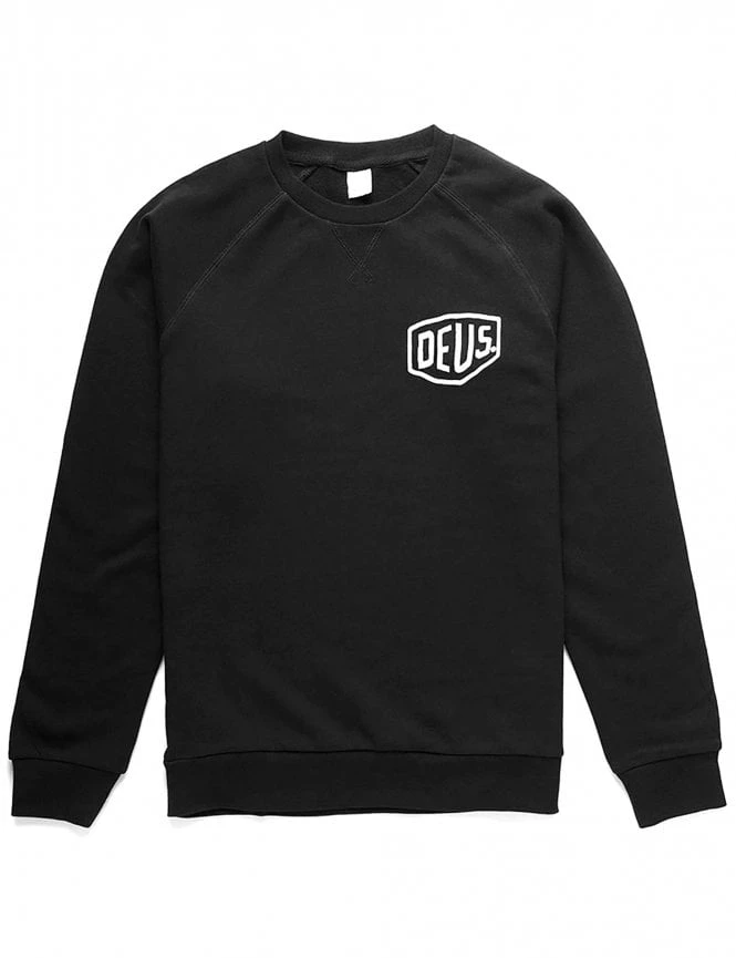 Biarritz Address Crew Sweat - Black Deus Ex Machina Biarritz Address Crew Sweat - Black -FatBuddhaStore Clothing biarritz address crew sweat black p33495 113445 medium