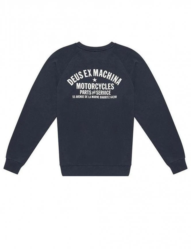 Biarritz Address Crew Sweat - Navy Deus Ex Machina Biarritz Address Crew Sweat - Navy -FatBuddhaStore Clothing biarritz address crew sweat navy p30943 106439 medium