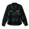 Brixton Bowery Arctic Fleece Shirt - Dark Green/Black