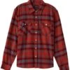 Brixton Bowery Flannel Shirt - Barn Red/Flint Blue