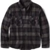 Brixton Bowery Flannel Shirt - Black/Charcoal -FatBuddhaStore Clothing bowery flannel shirt black charcoal p36582 123532 medium