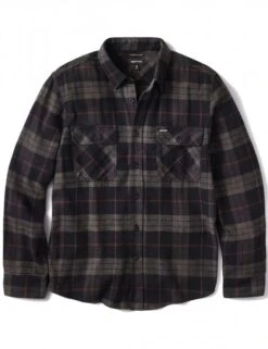 Brixton Bowery Flannel Shirt - Black/Charcoal
