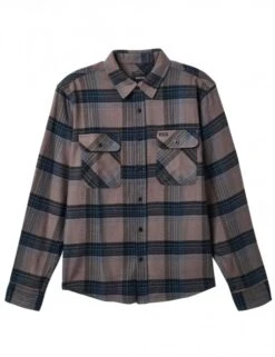 Brixton Bowery Flannel Shirt - Black/Ocean Blue