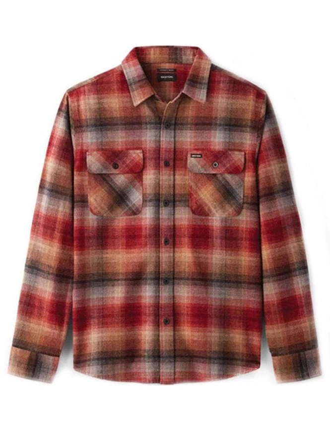 Bowery Flannel Shirt - Dark Brick Brixton Bowery Flannel Shirt - Dark Brick -FatBuddhaStore Clothing bowery flannel shirt dark brick p30109 121625 medium