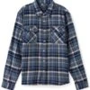 Brixton Bowery Flannel Shirt - Flint Blue/Twilight Blue -FatBuddhaStore Clothing bowery flannel shirt flint blue twilight blue p36165 123551 medium