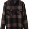 Brixton Bowery Flannel Shirt - Heather Grey/Charcoal