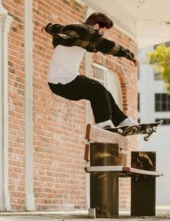 Brixton Bowery Flannel Shirt - Heather Grey/Charcoal -FatBuddhaStore Clothing bowery flannel shirt heather grey charcoal p21499 123524 medium