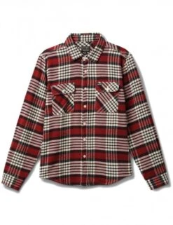 Brixton Bowery Flannel Shirt - Island Berry/Whitecap