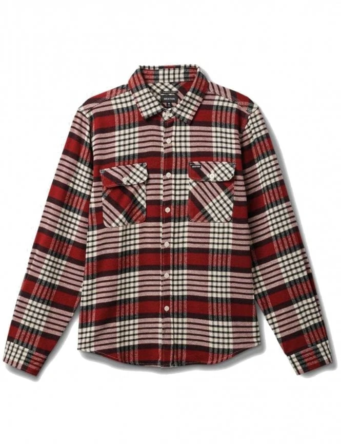 Bowery Flannel Shirt - Island Berry/Whitecap Brixton Bowery Flannel Shirt - Island Berry/Whitecap -FatBuddhaStore Clothing bowery flannel shirt island berry whitecap p34953 123514 medium