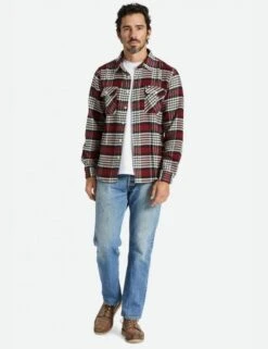 Brixton Bowery Flannel Shirt - Island Berry/Whitecap 5 Brixton Bowery Flannel Shirt - Island Berry/Whitecap -FatBuddhaStore Clothing bowery flannel shirt island berry whitecap p34953 123517 medium