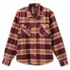 Brixton Bowery Flannel Shirt - Mahogany/Burnt Orange