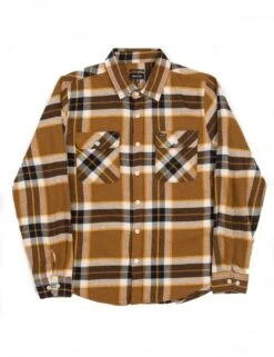 Brixton Bowery Flannel Shirt - Medal Bronze