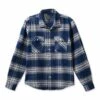 Brixton Bowery Flannel Shirt - Moonlight Ocean/Grey