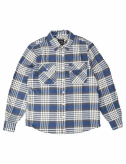 Brixton Bowery Flannel Shirt - Pacific Blue