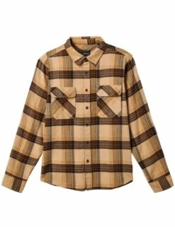 Brixton Bowery Flannel Shirt - Sand/Black