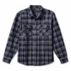 Brixton Bowery Heavy Weight Shirt - Navy/Grey
