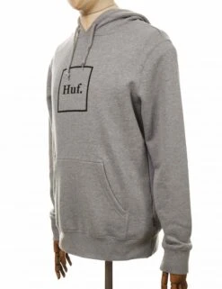 HUF Box Logo Hooded Sweat - Grey Heather 5 HUF Box Logo Hooded Sweat - Grey Heather -FatBuddhaStore Clothing box logo hooded sweat grey heather p29320 100656 medium