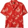 Brixton Bunker Slub Woven Shirt - Aloha Red