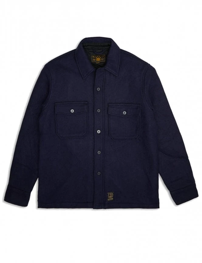 C.P.O Overshirt - Navy Deus Ex Machina C.P.O Overshirt - Navy -FatBuddhaStore Clothing c p o overshirt navy p34317 115291 medium