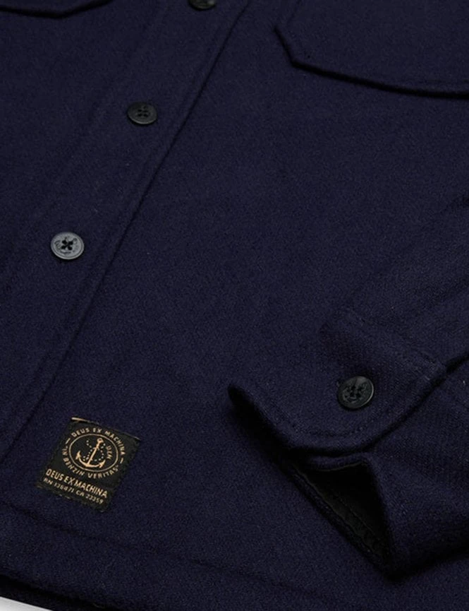 C.P.O Overshirt - Navy Deus Ex Machina C.P.O Overshirt - Navy -FatBuddhaStore Clothing c p o overshirt navy p34317 115292 medium