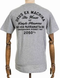 Deus Ex Machina Camperdown Address Pocket Tee - Grey Heather