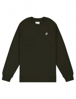 Penfield Chest Bear Badge Crew Sweat - Forest Night