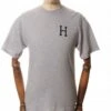 HUF Classic H Tee - Grey Heather -FatBuddhaStore Clothing classic h tee grey heather p29980 102707 medium