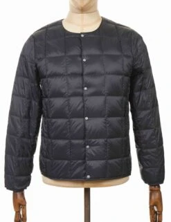 Crew Neck Button Down Jacket - Charcoal