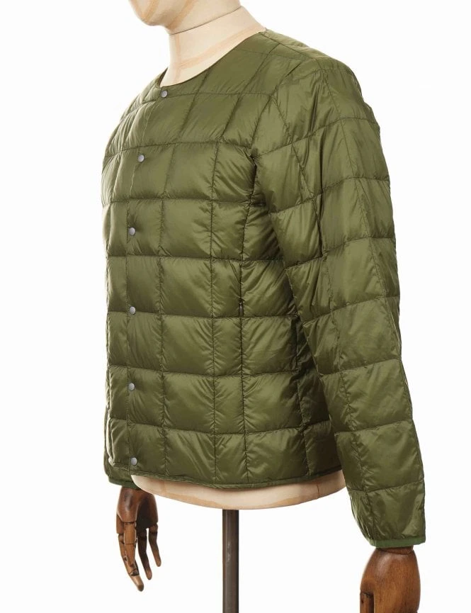 Crew Neck Button Down Jacket - Olive Crew Neck Button Down Jacket - Olive -FatBuddhaStore Clothing crew neck button down jacket olive p27465 95581 medium