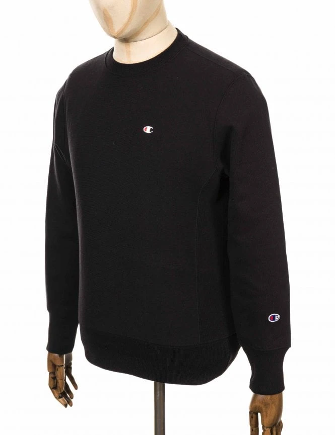 Crewneck Sweatshirt - NBK Black Champion Reverse Weave Crewneck Sweatshirt - NBK Black -FatBuddhaStore Clothing crewneck sweatshirt nbk black p22336 78776 medium