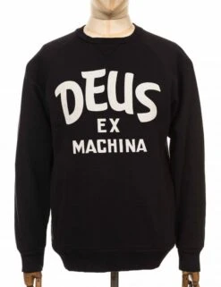 Deus Ex Machina Curvy Crew Sweat - Black