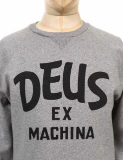 Deus Ex Machina Curvy Crew Sweat - Grey Heather -FatBuddhaStore Clothing curvy crew sweat grey heather p21555 79187 medium