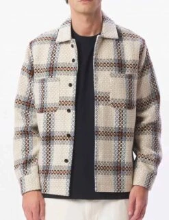 Obey Clothing District Shirt Jacket - Irish Cream -FatBuddhaStore Clothing district shirt jacket irish cream p35524 120938 medium