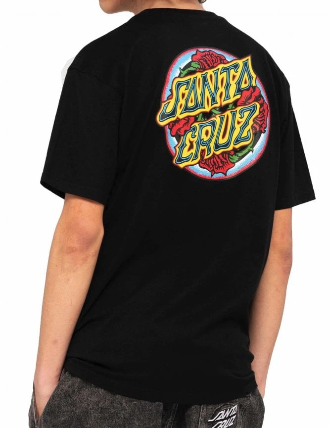 Dressen Roses Dot Tee - Black Santa Cruz Dressen Roses Dot Tee - Black -FatBuddhaStore Clothing dressen roses dot tee black p34610 115548 medium