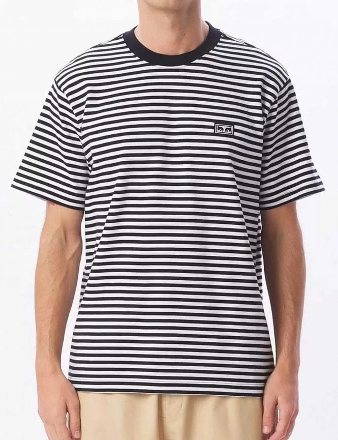 Established Works Eyes Stripe Tee - Black/Multi Obey Clothing Established Works Eyes Stripe Tee - Black/Multi -FatBuddhaStore Clothing established works eyes stripe tee black multi p35629 120941 medium