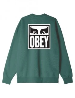 Obey Clothing Eyes Icon Crew Sweat - Dark Cedar