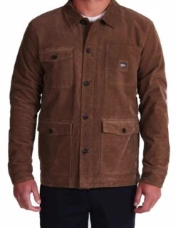 Salty Crew Finback Corduroy Chore Coat - Earth
