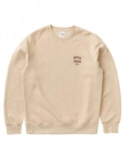 Nudie Jeans Frasse Logo Crew Sweat - Cream