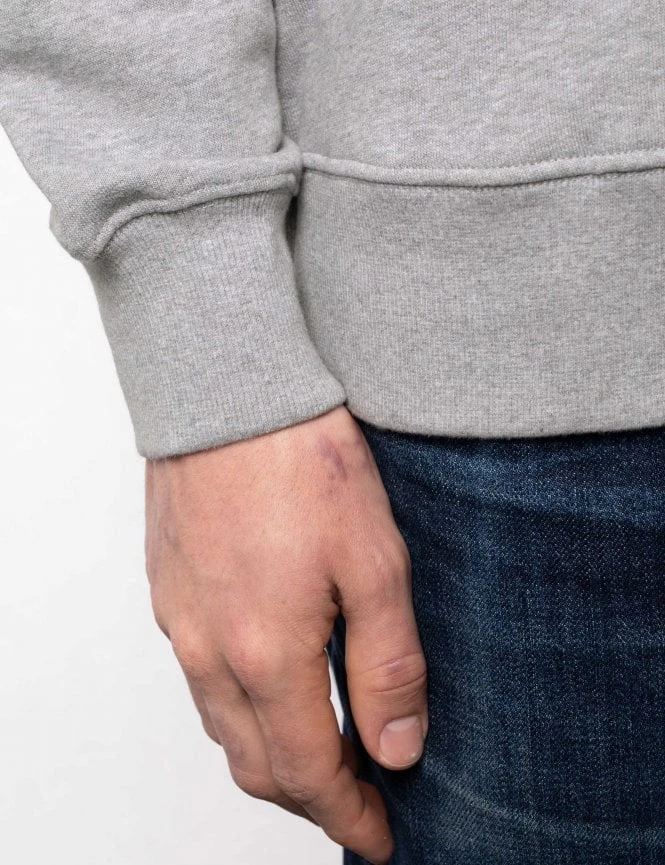 Frasse Logo Crew Sweat - Grey Melange Nudie Jeans Frasse Logo Crew Sweat - Grey Melange -FatBuddhaStore Clothing frasse logo crew sweat grey melange p30834 106417 medium