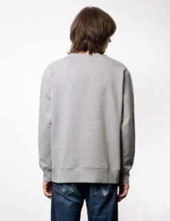 Nudie Jeans Frasse Logo Crew Sweat - Grey Melange 8 Nudie Jeans Frasse Logo Crew Sweat - Grey Melange -FatBuddhaStore Clothing frasse logo crew sweat grey melange p30834 106419 medium