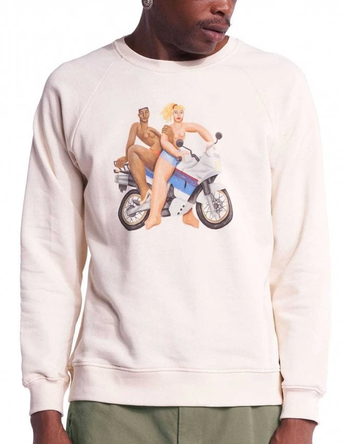 Free Wheels Sweatshirt - Ecru Free Wheels Sweatshirt - Ecru -FatBuddhaStore Clothing free wheels sweatshirt ecru p35671 120885 medium